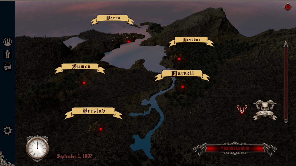 Dracula's Castle Map Screen